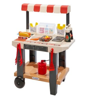 speelgoed bbq karretje met accessoires compleet Chef Street Food Kraam