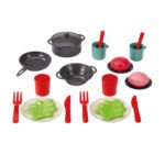 Speelgoed kookset met pannetjes, servies en bestek voor kinderen Ecoiffier 100% Chef Theeset in Tas