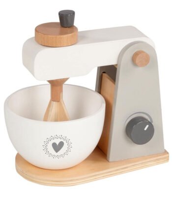 Goki Houten Mixer met kom en garde