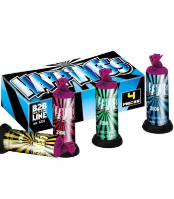 Happiness Sierfonteinen in Verpakking 4 stuks kindervuurwerkpakket B2B Line