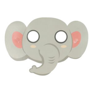 olifant masker grijs met grote oren voor kinderen
