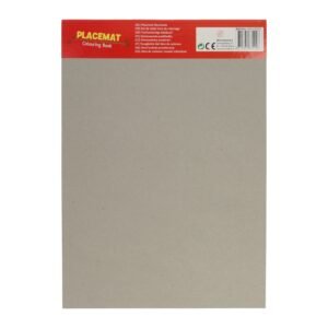 Achterkant placemat kleurboek blanco karton verpakking