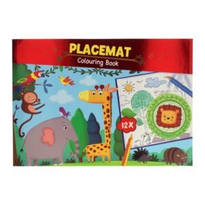 Placemat Kleurboek Jungle voor kinderen met dieren illustraties