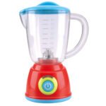 Kinder speelgoed blender rood met blauwe deksel en maatbeker Playgo Blender