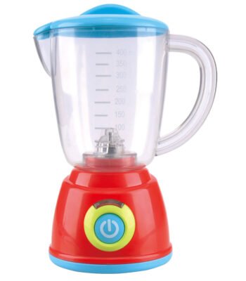 Kinder speelgoed blender rood met blauwe deksel en maatbeker Playgo Blender