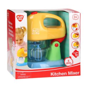 Speelgoed keukenmixer in verpakking van PlayGo met accessoires