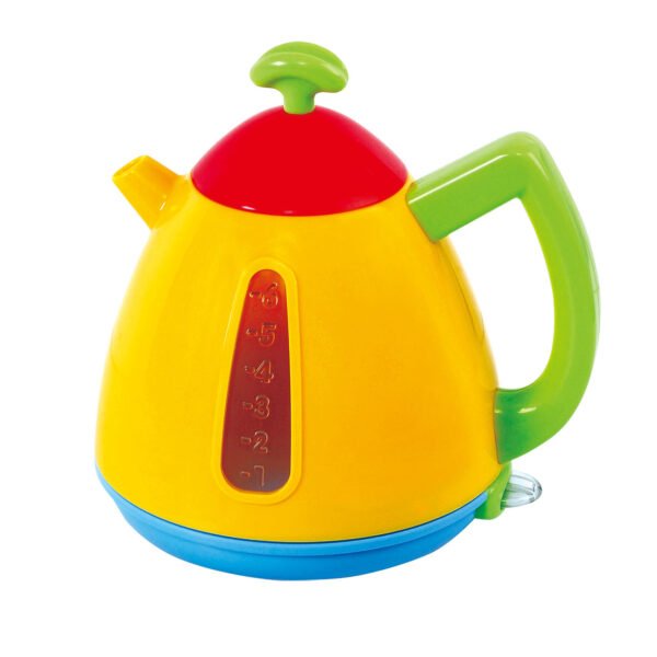 Kleurrijke speelgoed waterkoker voor kinderen met geel rood groen design Playgo Theepot