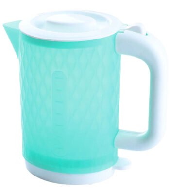 Speelgoed waterkoker turquoise met witte deksel en handvat Playgo Mijn Waterkoker Blauw