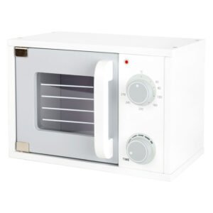 gesloten houten speelgoed oven met temperatuur en timer knoppen Small Foot Houten Magnetron