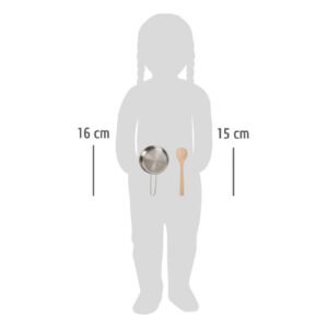 kind kookset met pannetje en lepel formaat vergelijking 16 cm 15 cm