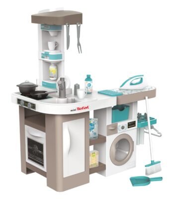 Smoby mini Tefal speelkeuken met oven wasmachine en strijkplank Smoby Tefal Keuken met Huishoudstation