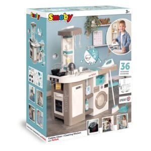 Verpakking Smoby mini Tefal speelkeuken met 36 accessoires en functies