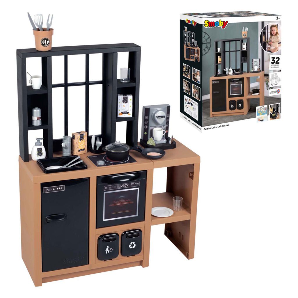 Smoby speelkeuken met oven en koffiezetapparaat productweergave Smoby Loft Speelkeuken
