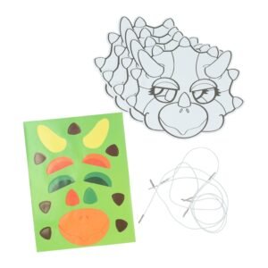 dinosaurus masker knutselset onderdelen sticker vel elastieken en masker