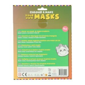 achterkant knutselset kleur je eigen maskers inhoud en instructies