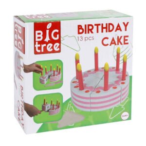 Big Tree houten verjaardagstaart speelgoed 13-delige set