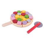 Complete houten speelgoed pizza set voor kinderen Bigjigs Houten Pizza met Beleg