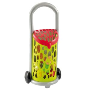 Kinder winkelwagen met speelgoed groenten en boodschappen. Ecoiffier 100% Chef Boodschappenmand op Wielen