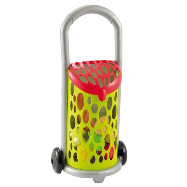 Kinder winkelwagen met speelgoed groenten en boodschappen Chef Boodschappenmand op Wielen