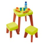 Kindertafel met twee krukjes en speelgoed picknickset voor peuters Ecoiffier Picknicktafel Speelset