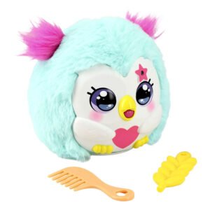 Funtasy Family interactieve knuffel Kiss Meez met kam en vleugeltjes op witte achtergrond