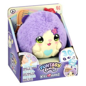 Funtasy Family Kiss Meez interactieve knuffel in verpakking schuin vooraanzicht