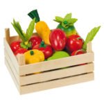 Speelgoed groente en fruit in houten krat voor kinderen Goki Groenten en Fruit in Kist