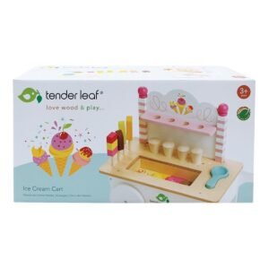 Verpakking van Tender Leaf Toys houten ijskarretje