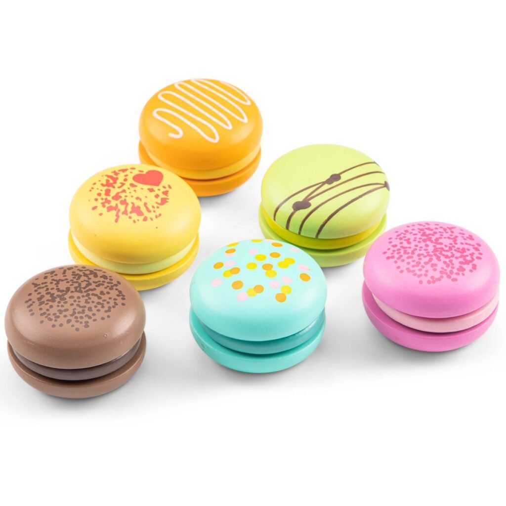 Woet Houten Macaron Set assortiment in verschillende kleuren