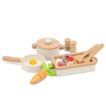 Woet Houten Pannenset met Ovenschaal speelgoed voor kinderen met accessoires