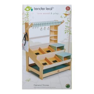 Tender Leaf houten marktkraam speelgoed voor kinderen in verpakking