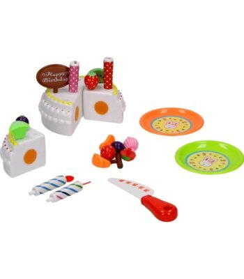 Verpakking van speelgoed verjaardagstaart speelset met accessoires. Home & Kitchen Verjaardagstaart