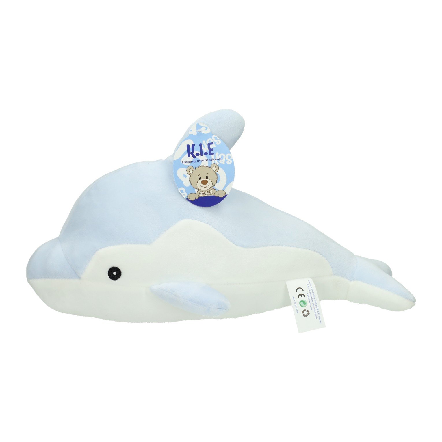 jono-toys-zachte-pluche-dolfijn-knuffel-lichtblauw Zachte pluche dolfijn knuffel in lichtblauw Pluche Dolfijn Knuffel - 35cm