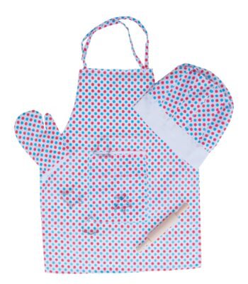 Complete Bigjigs Chef's Keukenset Gestipt met schort koksmuts koekvormpjes en deegroller