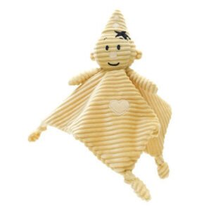 Schattig baby Bumba knuffeldoekje corduroy met poppetje en hartvormig detail
