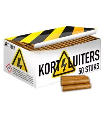 Kortsluiters in Verpakking 50 stuks knetterrotjes kindervuurwerk