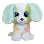 schattige pluizige knuffelhond met grote ogen en pastelkleurige vacht Lumo Stars Knuffel - Hond Spotty