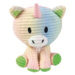 Schattige regenboog unicorn knuffel van zachte corduroy stof Lumo Stars Knuffel Velvet - Eenhoorn Rainbow
