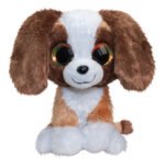 schattige bruine en witte knuffelhond met grote ogen Lumo Stars Knuffel - Hond Wuff