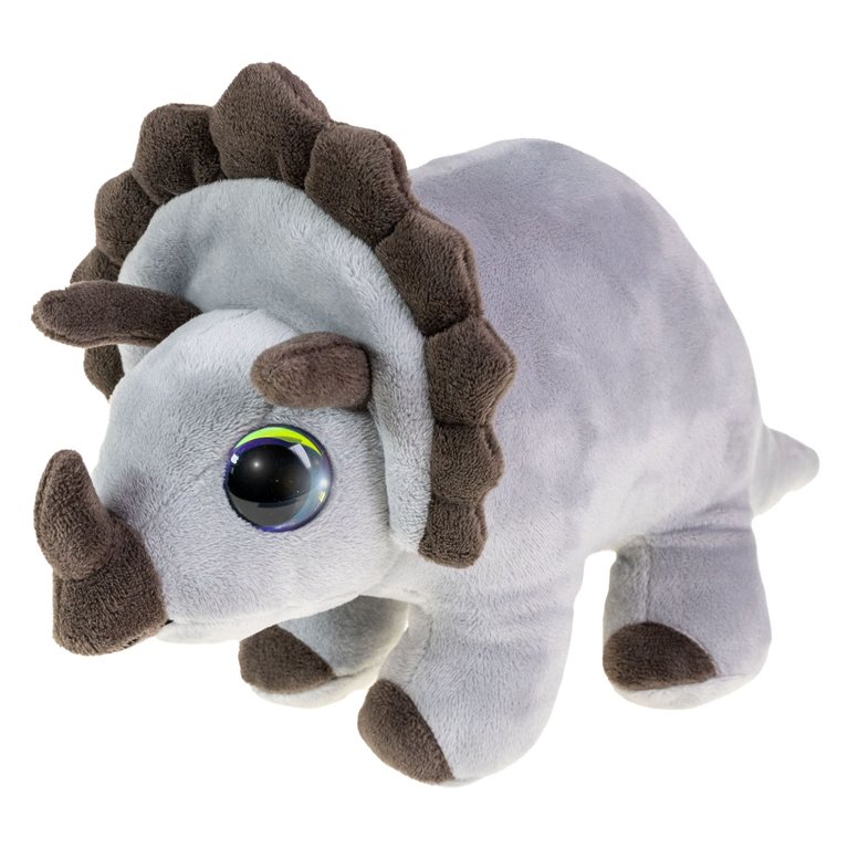 Schattige triceratops knuffel met bruine details Lumo Stars Knuffel - Dino Triceratops