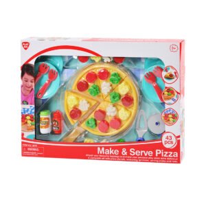 Make & Serve Pizza speelgoedset in verpakking met accessoires