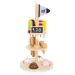 Houten speelgoed ijsstandaard gevuld met ijsjes. Small Foot Houten Ijsjes met Houder
