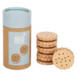 Houten speelgoed koekjes met bewaarbeker set voor kinderen. Small Foot Houten Dubbel Koekjes