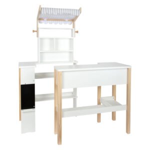 houten speelgoed winkel set met toonbank en rekken Small Foot Houten Speelkeuken met Wasmachine