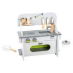 Houten speelgoedkeuken met pannetje en koekenpan accessoires Small Foot Houten Speelkeuken Compact
