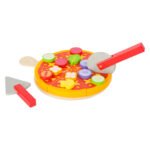 Kinder pizza speelgoed met houten pizzasnijder Houten Snij en Speeleten Pizza Set