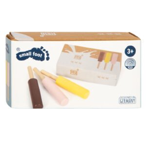 Verpakking van houten speelgoed ijsjes set