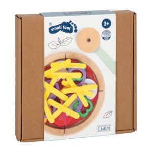 Verpakking van houten speelgoed pizza set voor kinderen