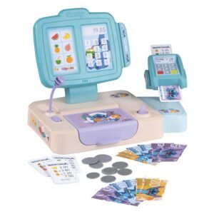 Disney Stitch interactieve speelgoed kassa met speelgeld Smoby Stitch Kassa met Accessoires