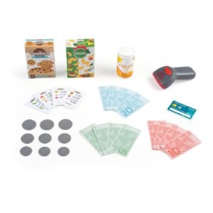 Accessoires van Smoby speelgoed kassa met geld en producten